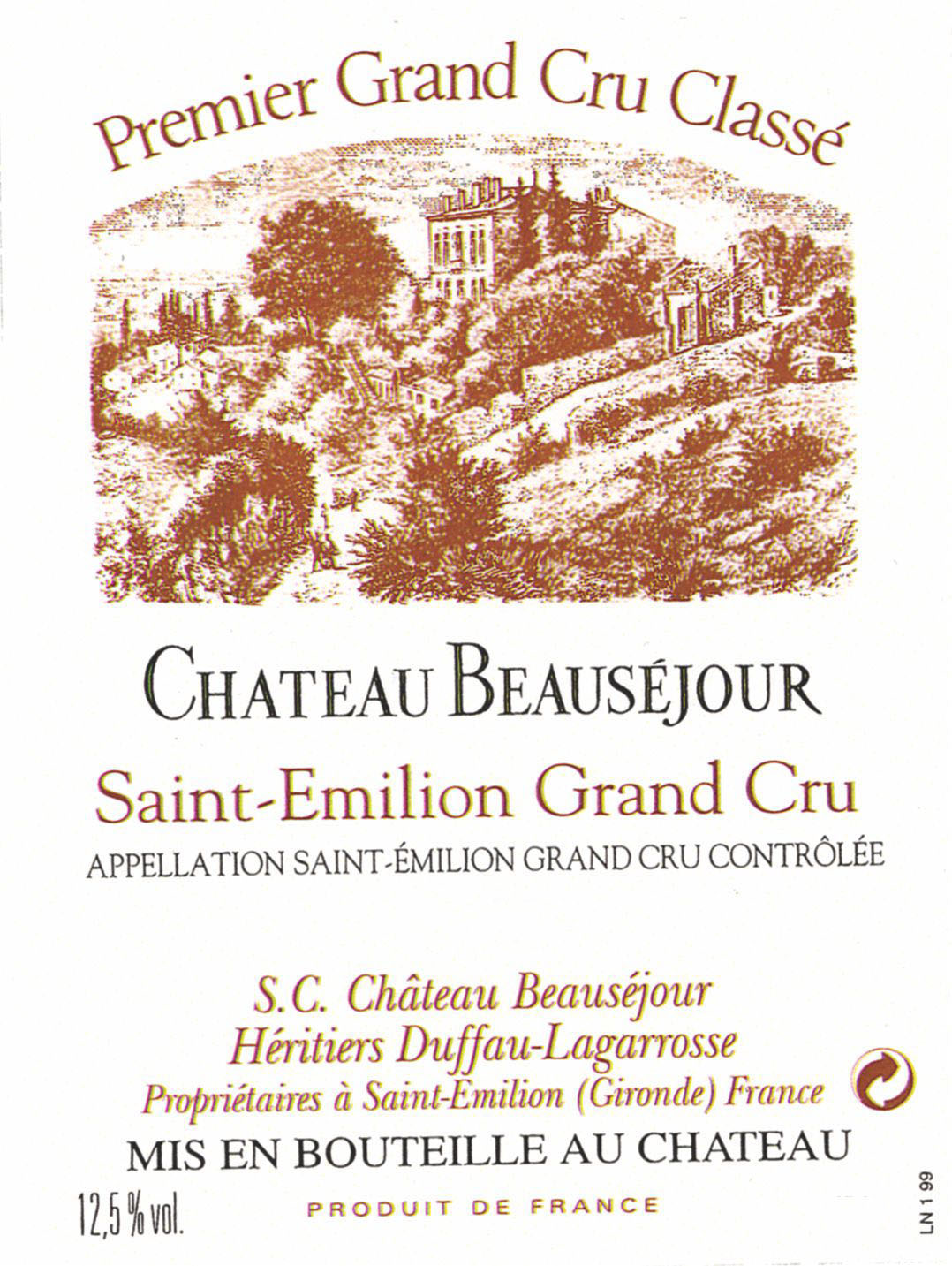 Chateau Beausejour Duffau label