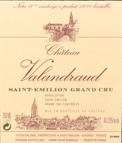 Chateau Valandraud label