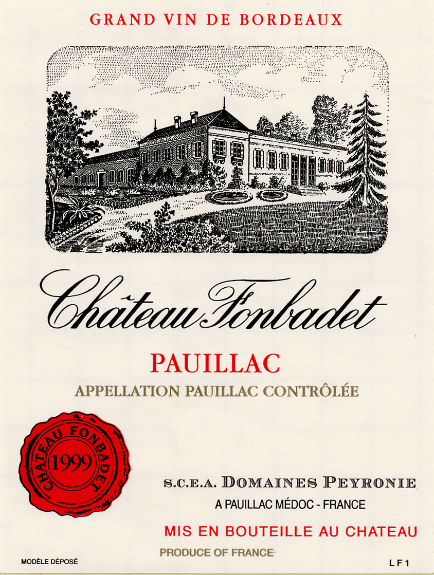 Chateau Fonbadet label