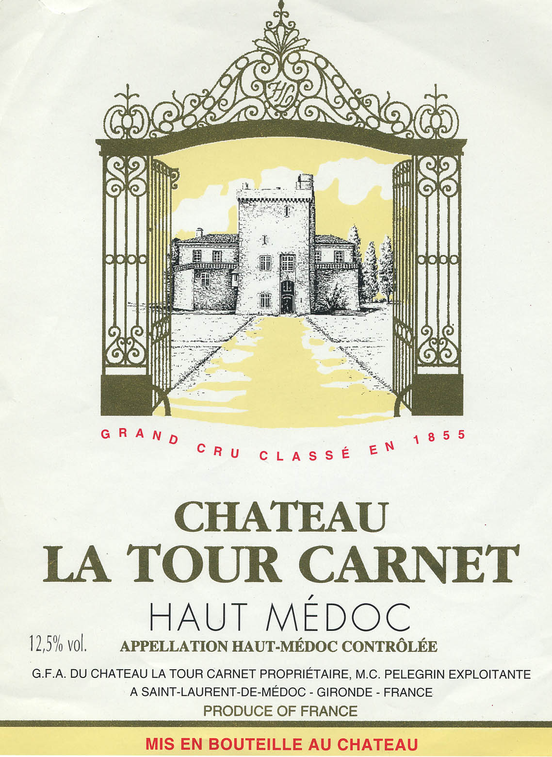 Chateau La Tour Carnet label