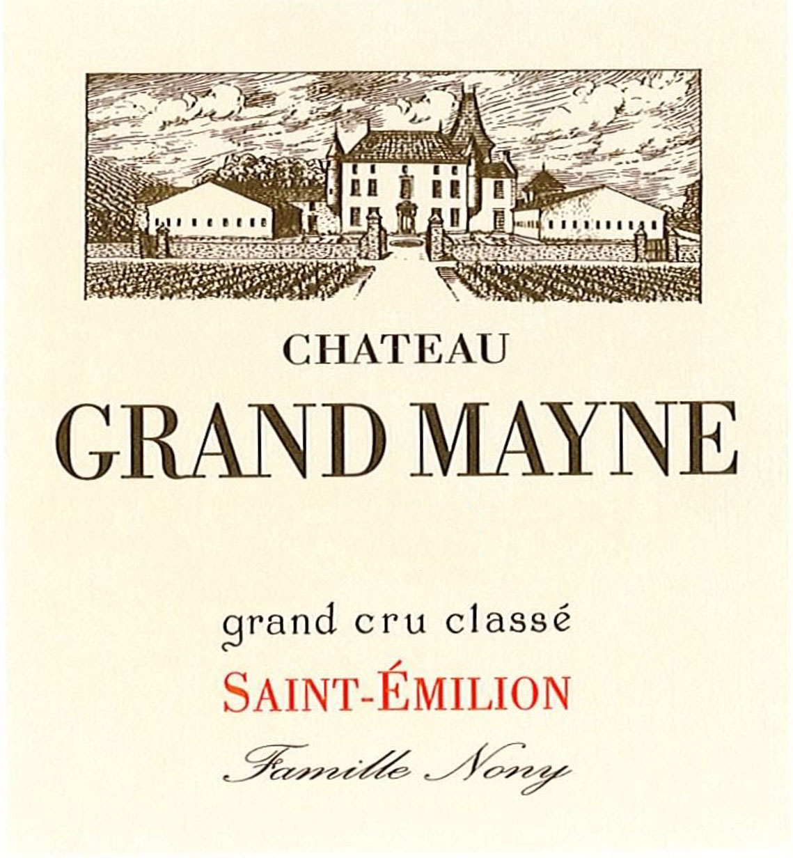 Chateau Grand Mayne label