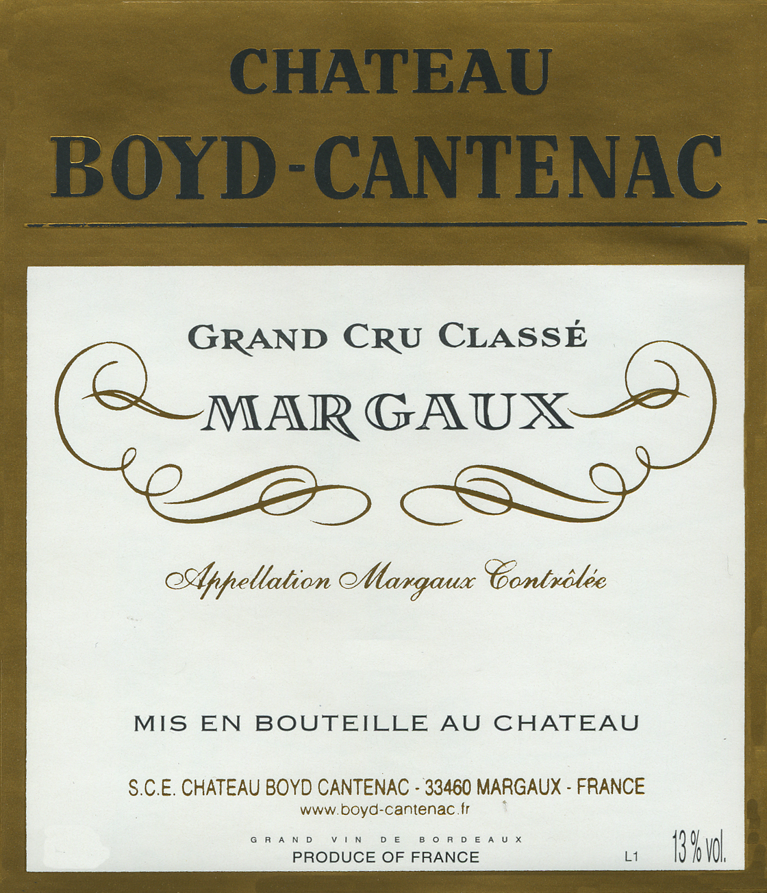 Chateau Boyd-Cantenac label