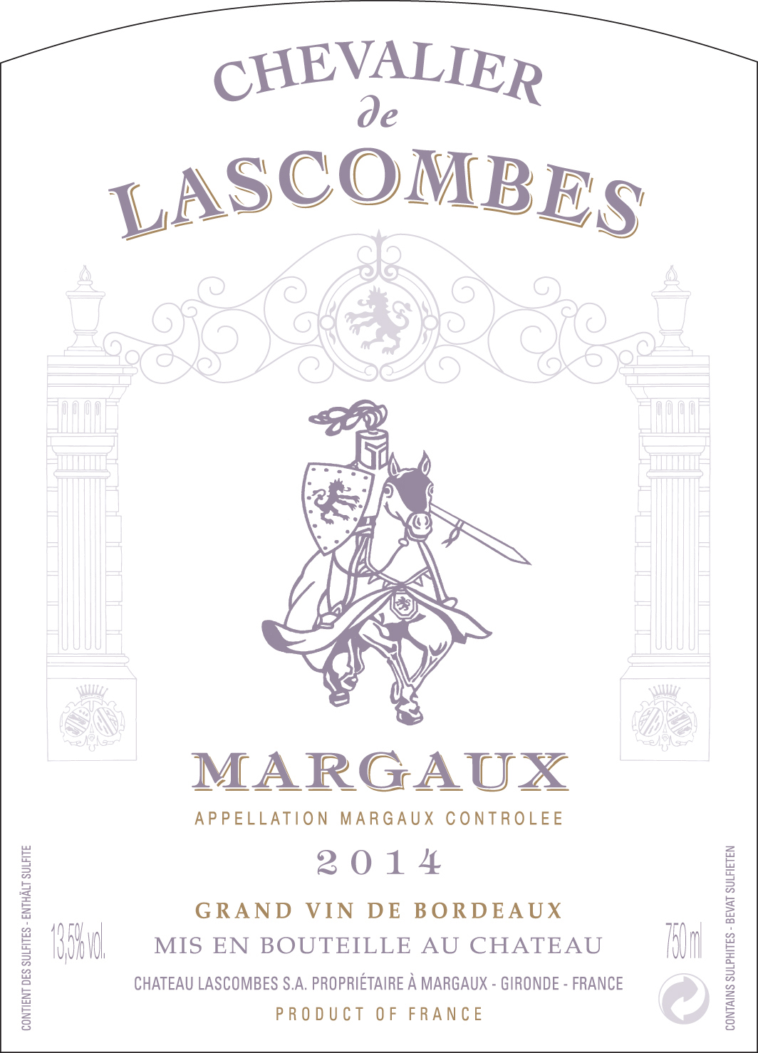 Chevalier De Lascombes label