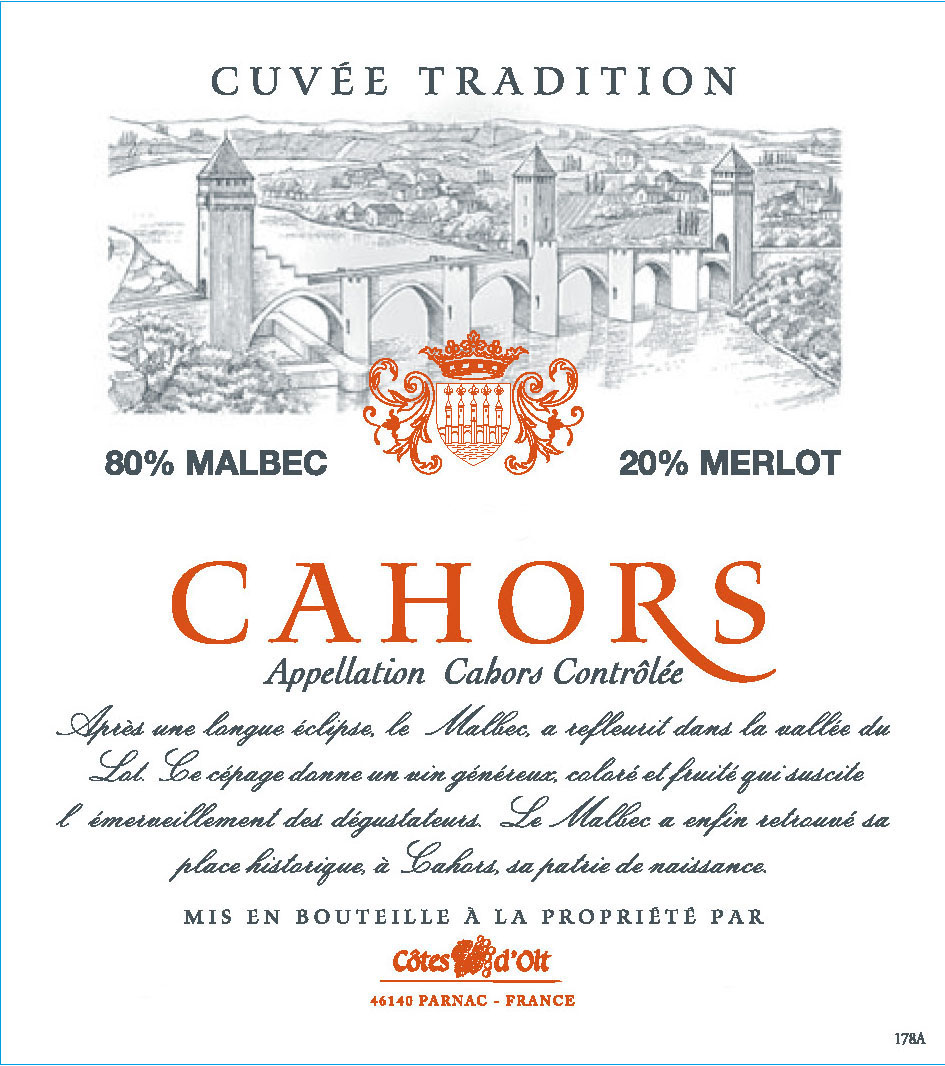 Cotes d'Olt - Cahors - Cuvee Tradition label