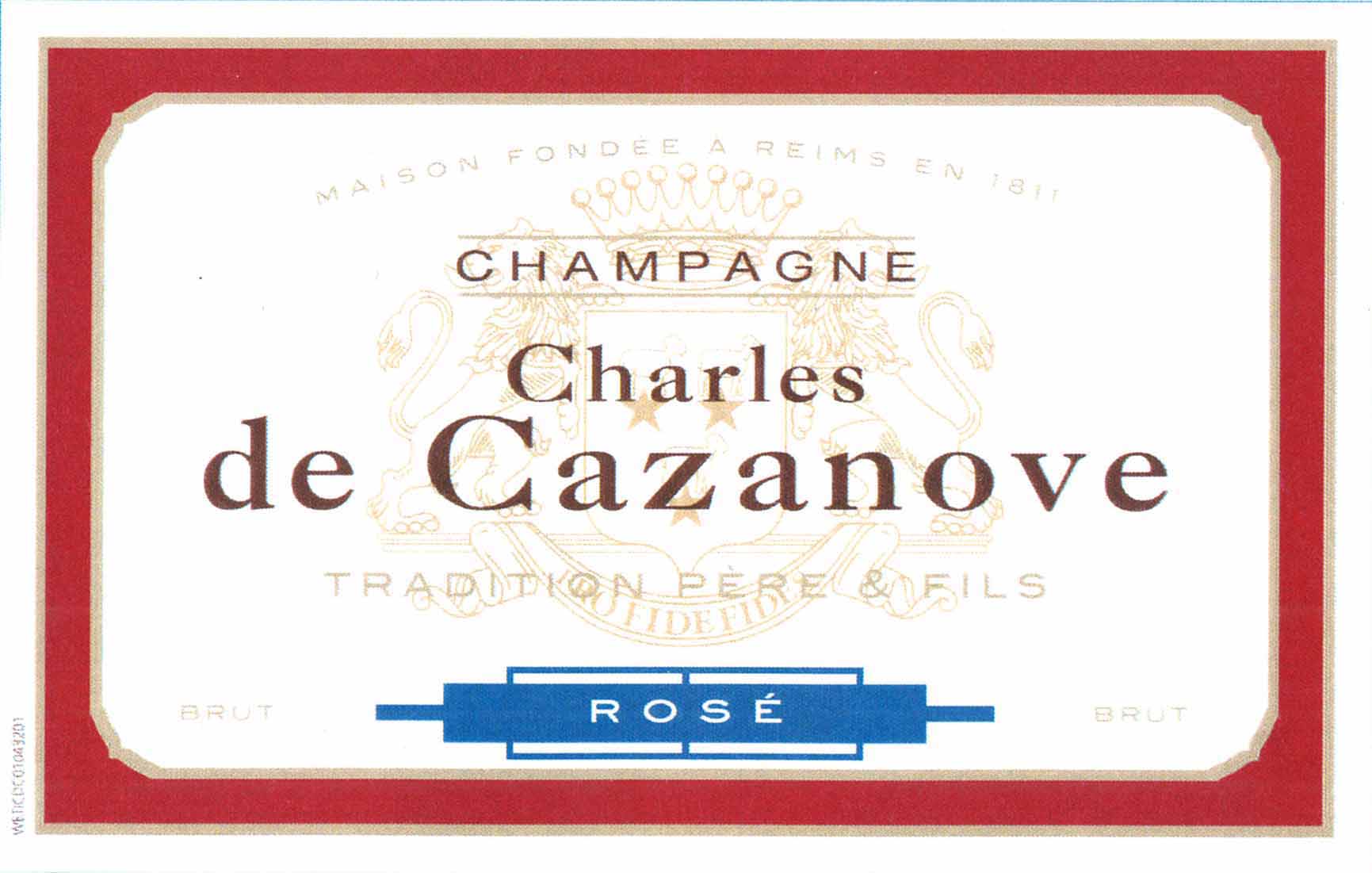 Charles de Cazanove - Brut Rose label