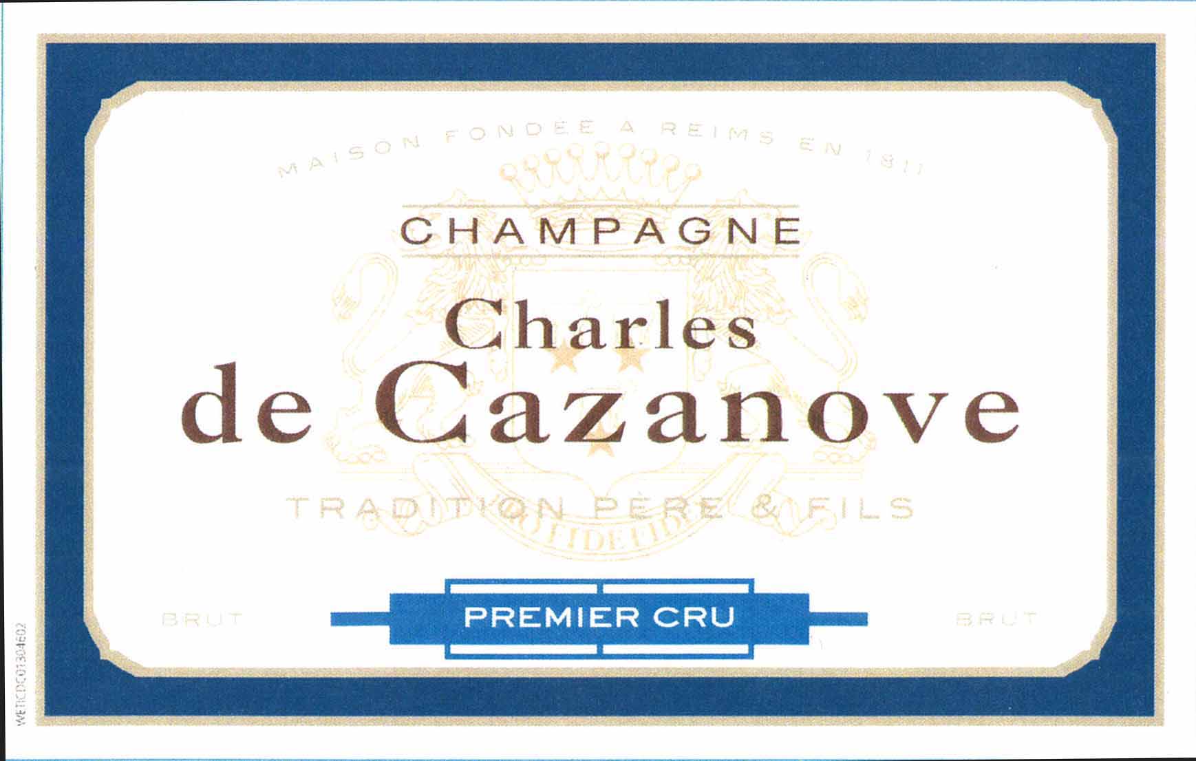 Charles de Cazanove Brut Premier Cru label