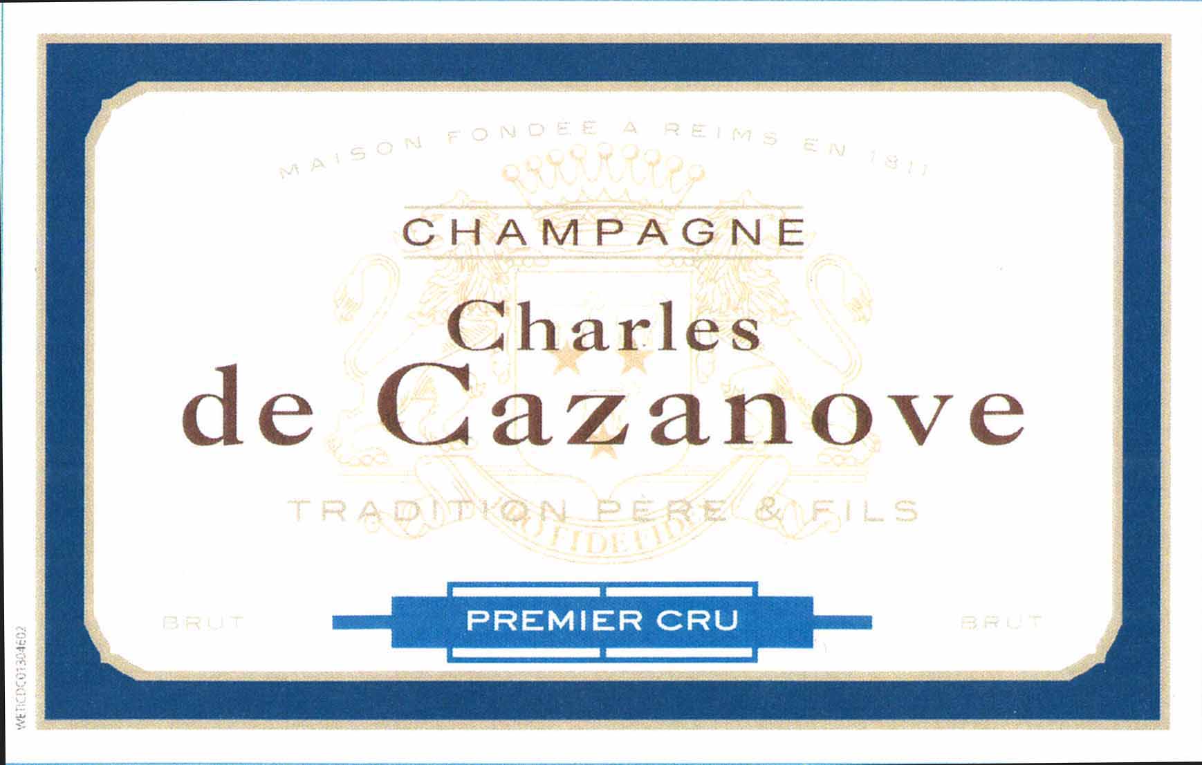 Charles de Cazanove Brut Premier Cru label