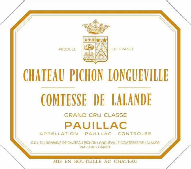 Chateau Pichon-Longueville Comtesse de Lalande label