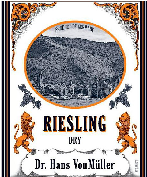 Dr. Hans VonMuller - Dry Riesling label