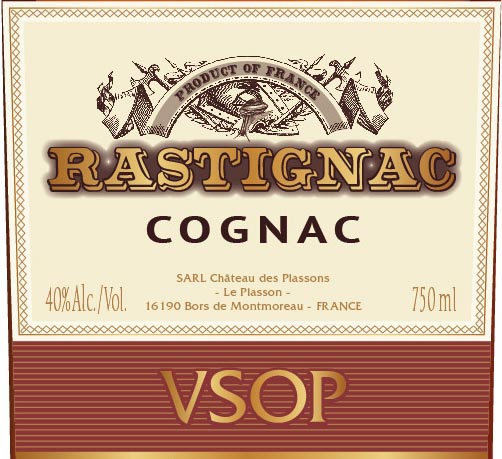 Rastignac -VSOP Cognac label