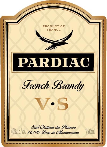 Pardiac - VS Brandy label