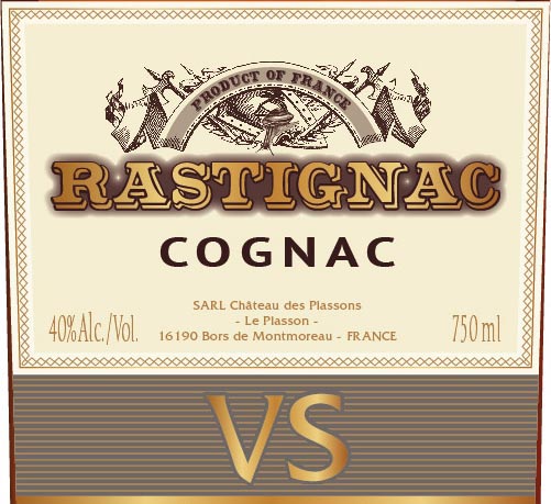 Rastignac - VS Cognac label