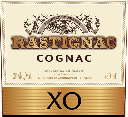 Rastignac - XO Cognac label