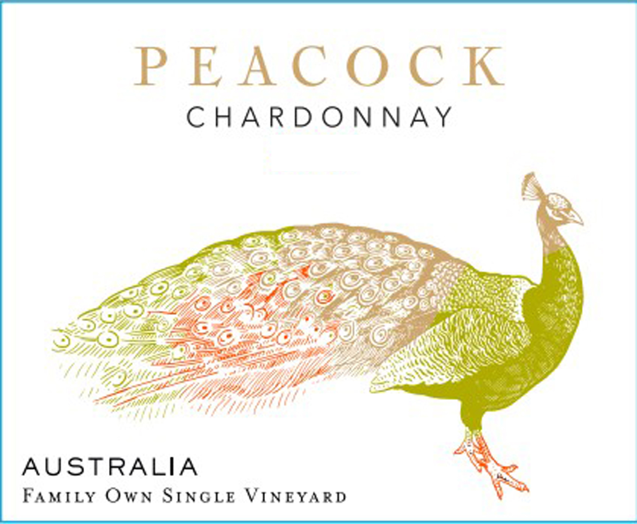 Peacock - Chardonnay label