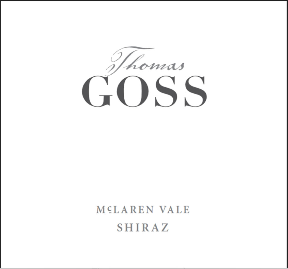 Thomas Goss - Shiraz label