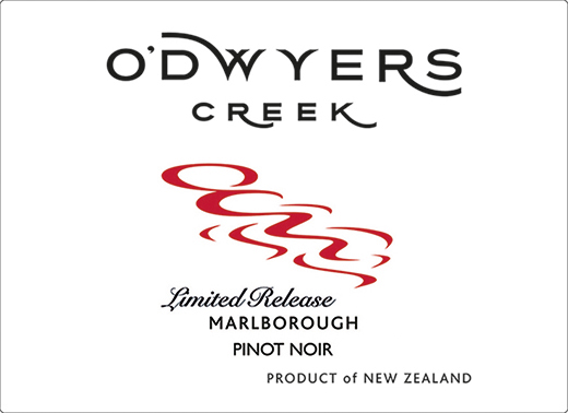 O'dwyers Creek - Pinot Noir label