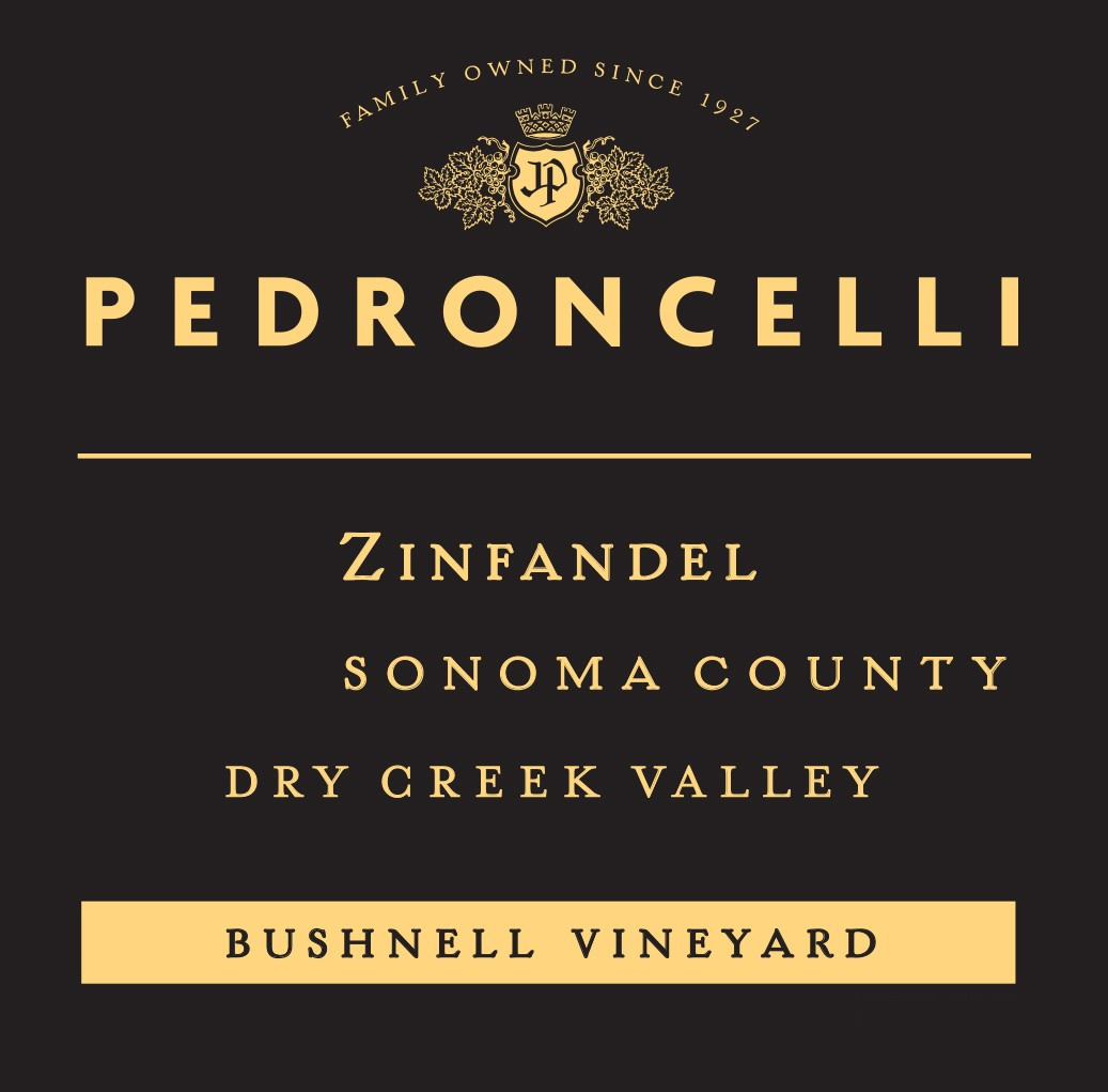 Pedroncelli - Zinfandel - Bushnell Vineyard label