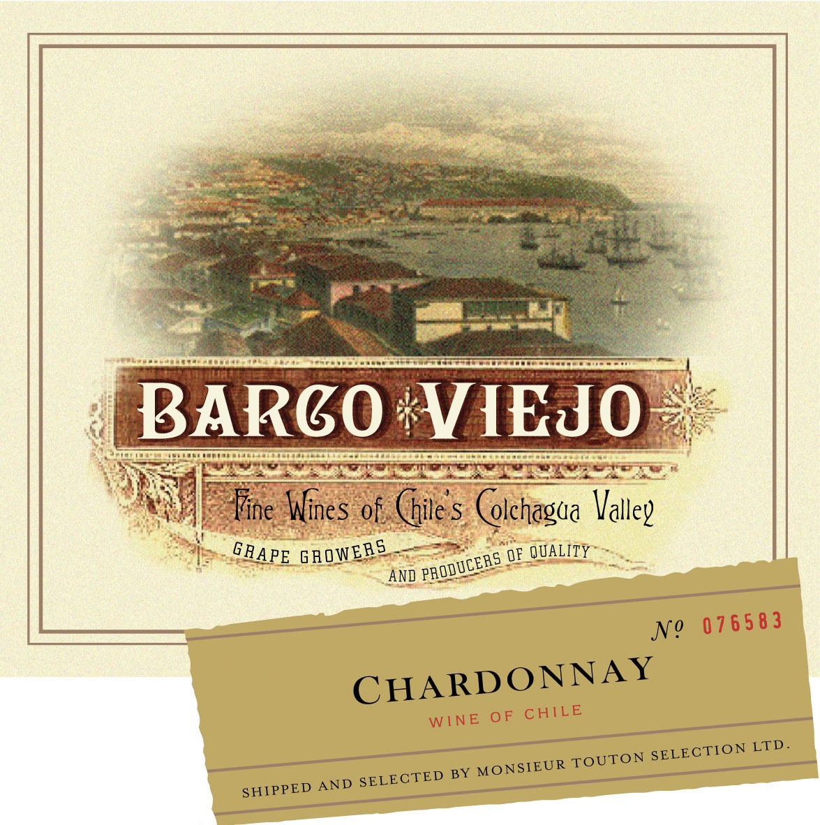 Barco Viejo - Chardonnay label