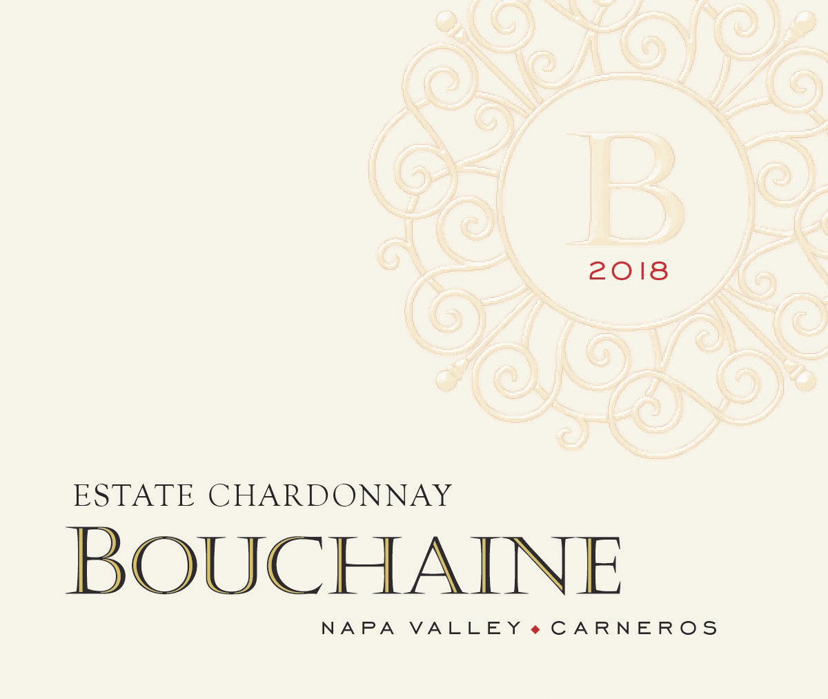 Bouchaine - Estate Vineyard - Chardonnay label