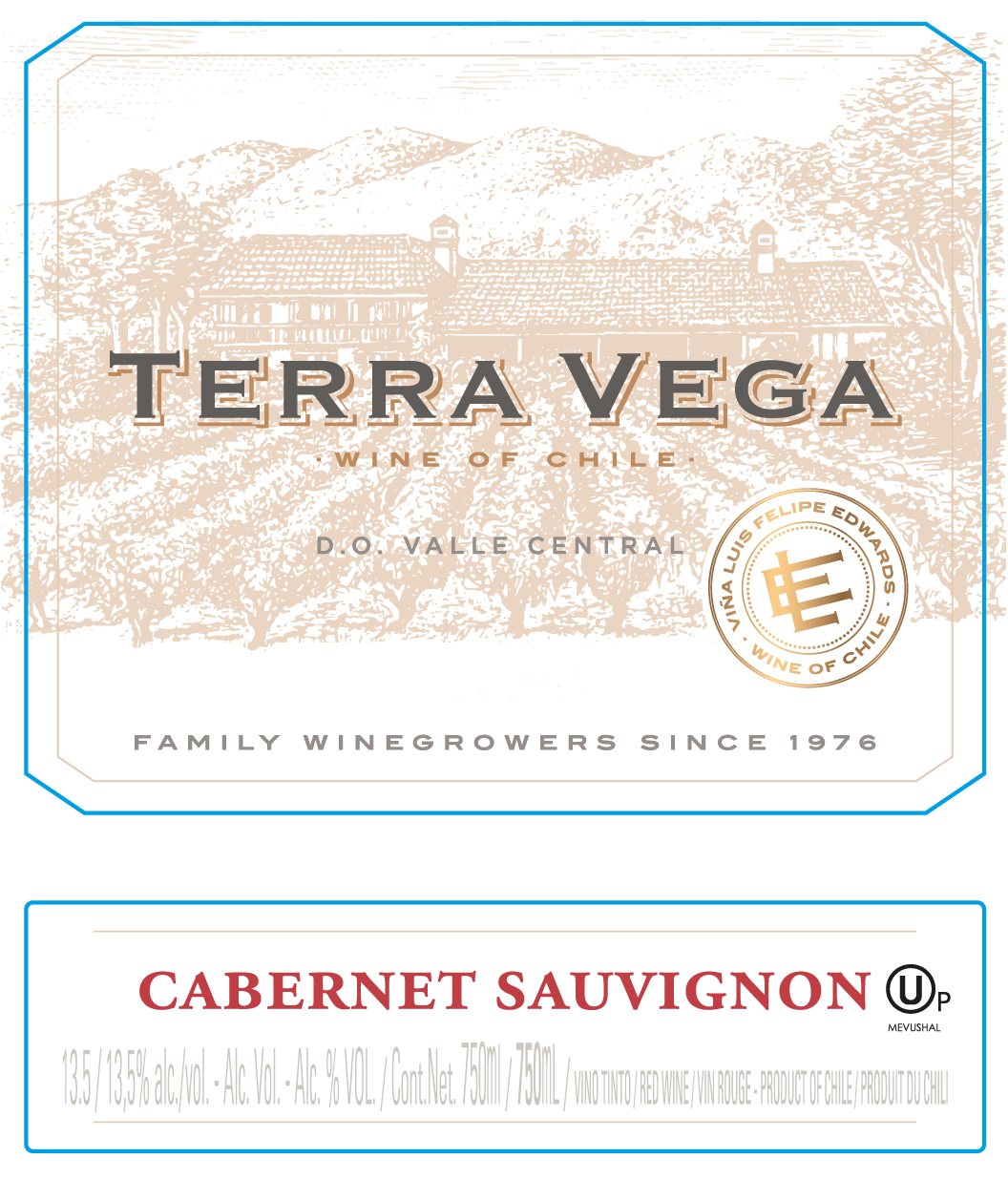 Terra Vega - Cabernet Sauvignon label