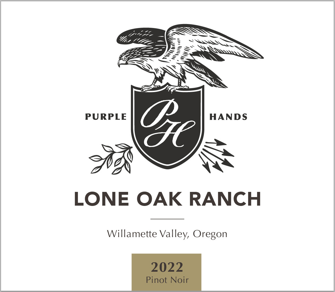 Purple Hands - Pinot Noir - Lone Oak Ranch label
