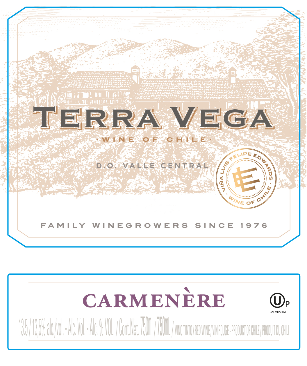 Terra Vega - Carmenere label
