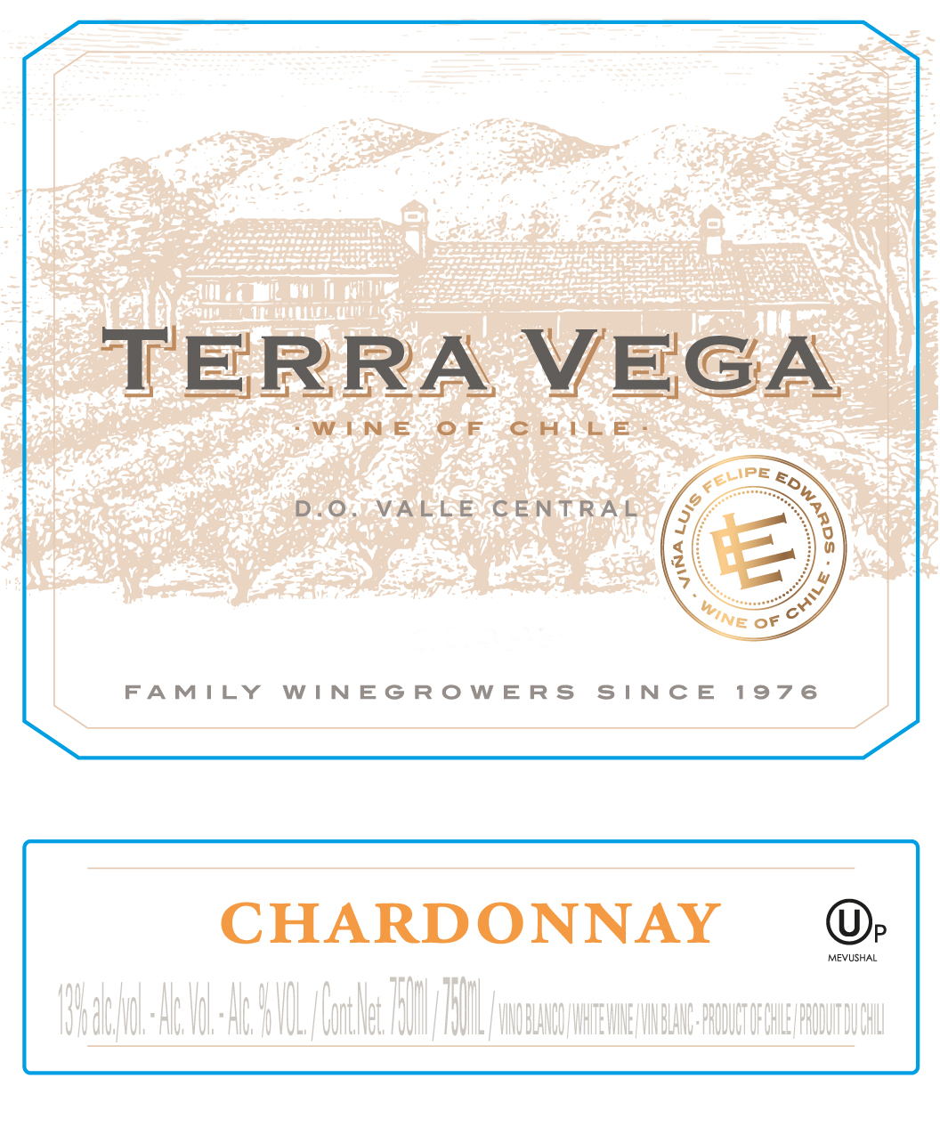 Terra Vega - Chardonnay label