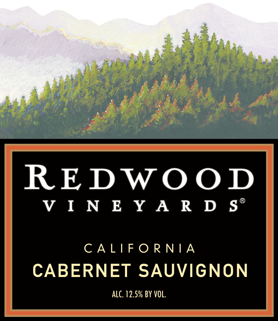 Redwood Vineyards - Cabernet Sauvignon label