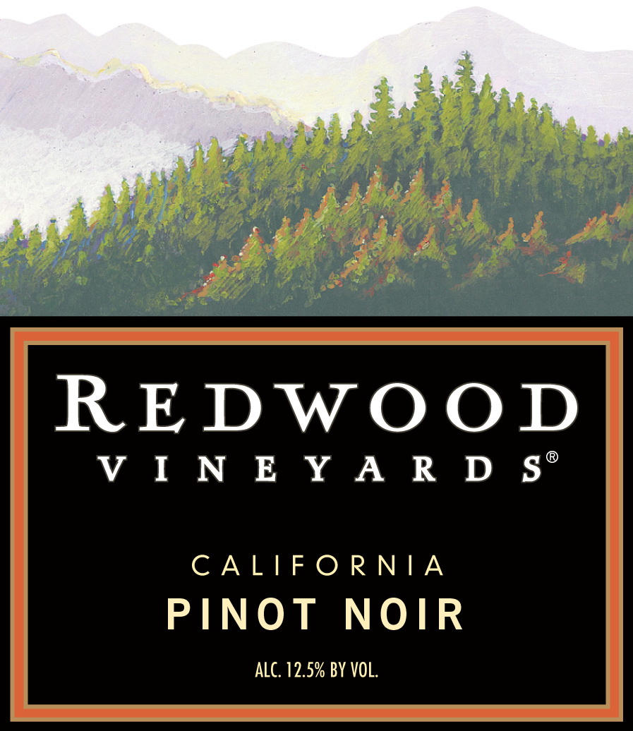 Redwood Vineyards - Pinot Noir label