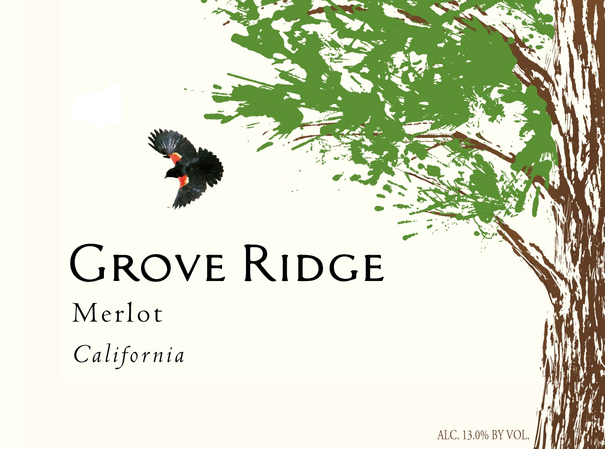 Grove Ridge - Merlot label