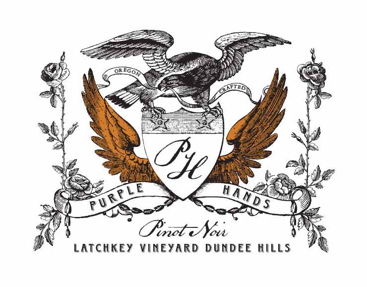 Purple Hands - Pinot Noir - Latchkey Vineyard label