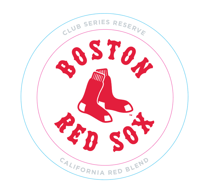 MLB Club Series - Red Sox California Red Blend label