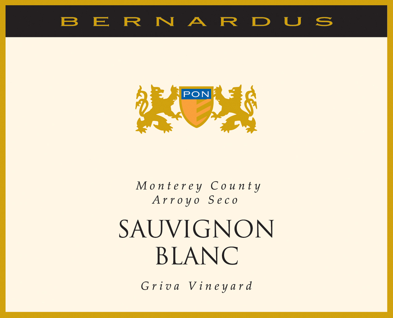 Bernardus Winery - Sauvignon Blanc - Griva Vineyard label