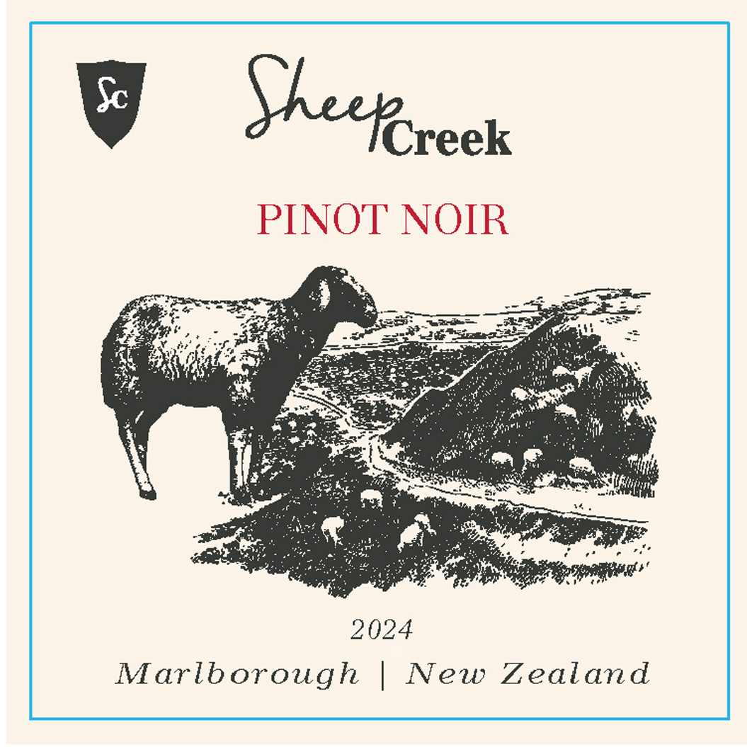 Sheep Creek - Pinot Noir label