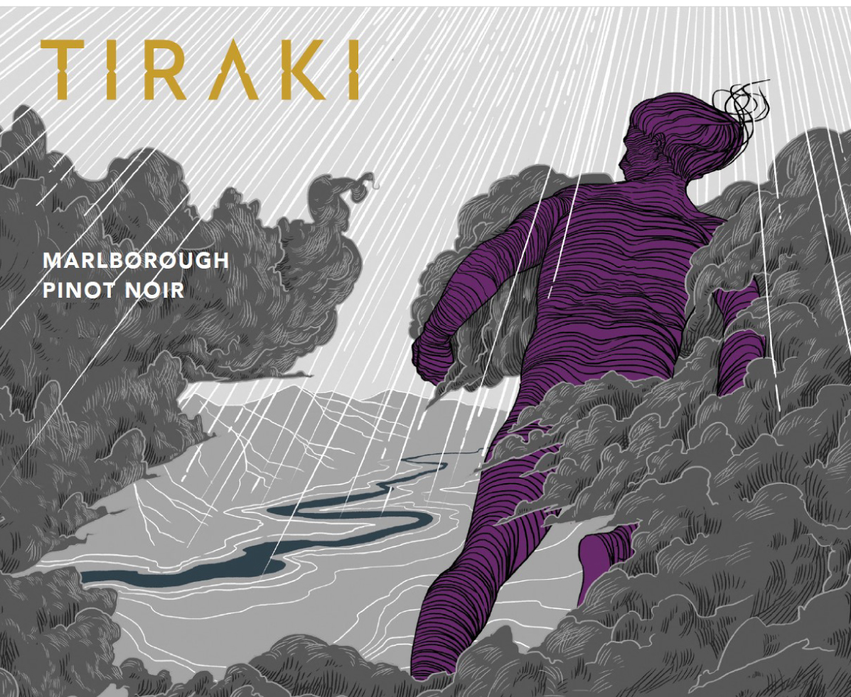 Tiraki - Pinot Noir label