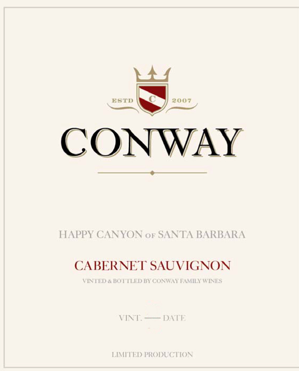 Conway - Cabernet Sauvignon - Happy Canyon label