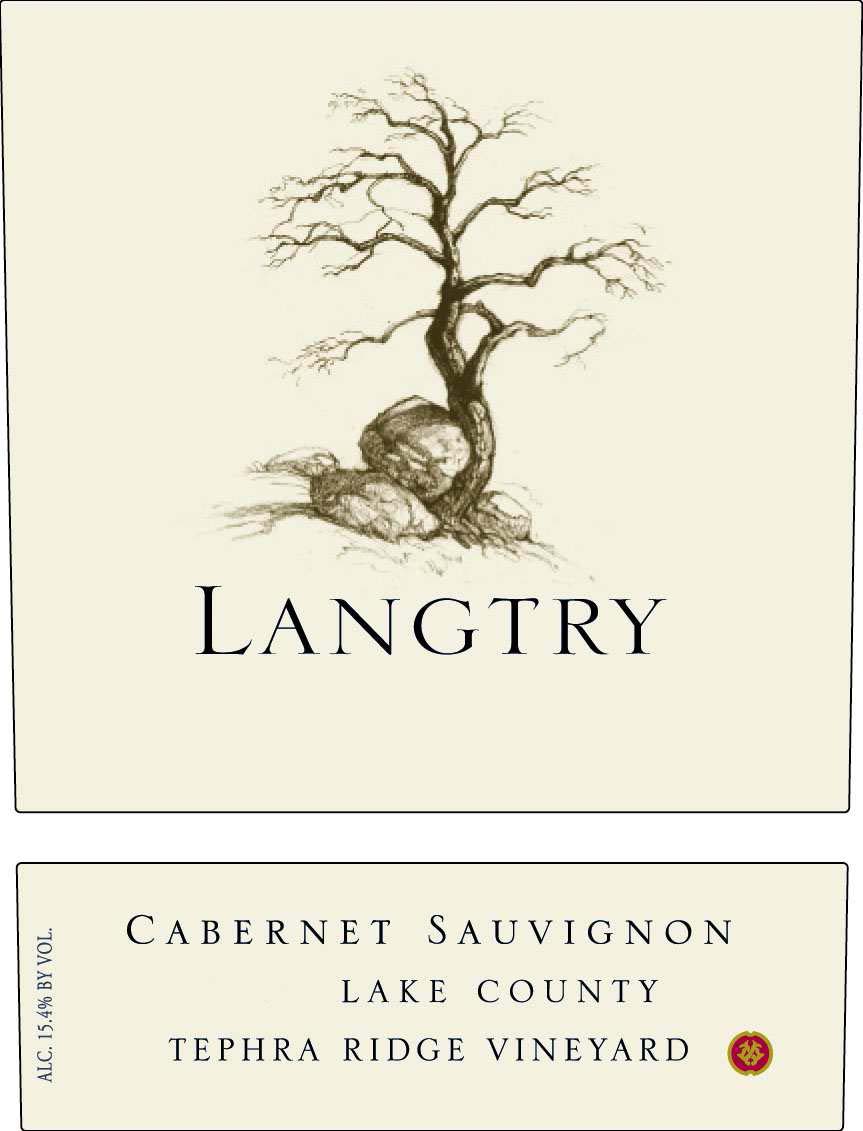 Langtry - Tephra Ridge Vineyards - Lake County - Cabernet Sauvignon label