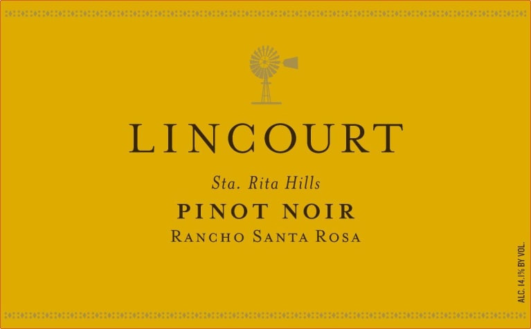 Lincourt - Rancho Santa Rosa - Pinot Noir label