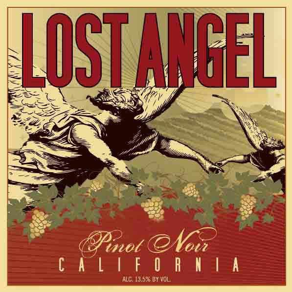 Lost Angel - Pinot Noir label