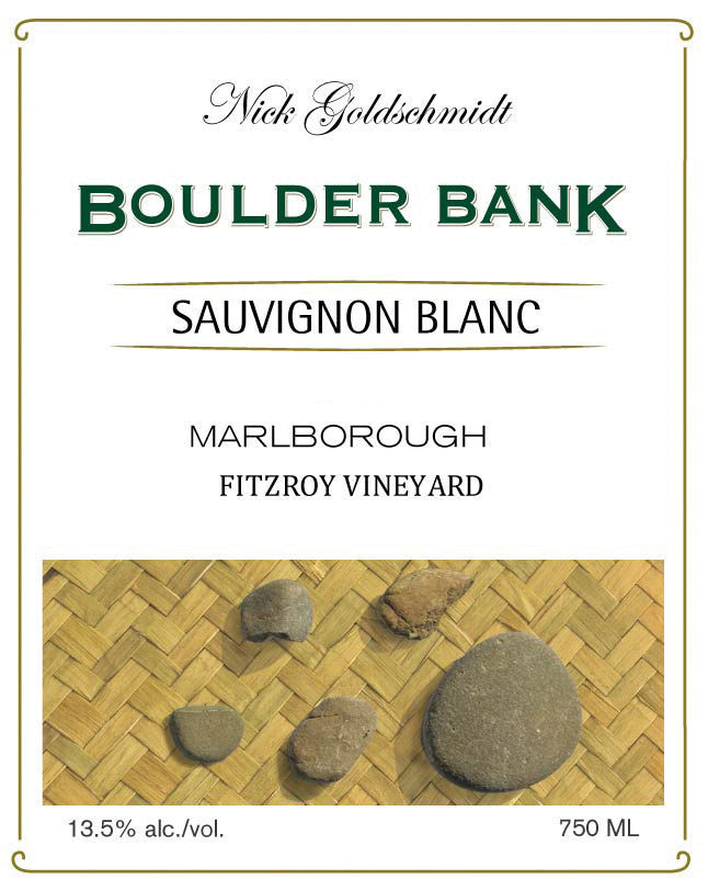 Nick Goldschmidt - Boulder Bank - Sauvignon Blanc Fitzroy label