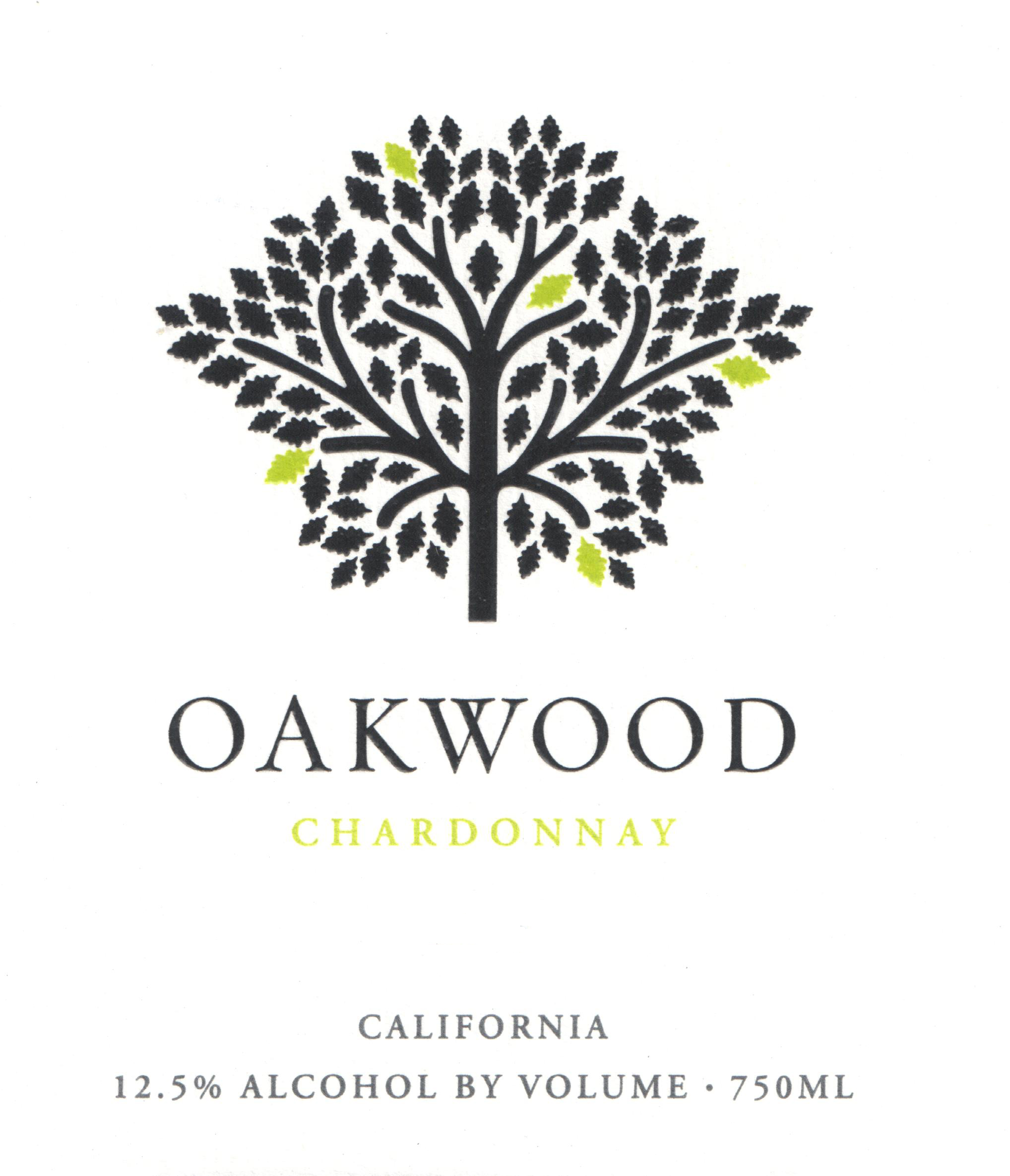 Oakwood - Chardonnay label