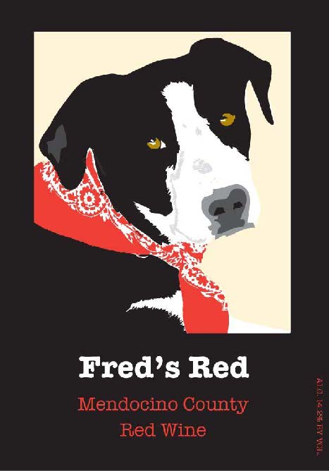 Fred's Red - Mendocino County label