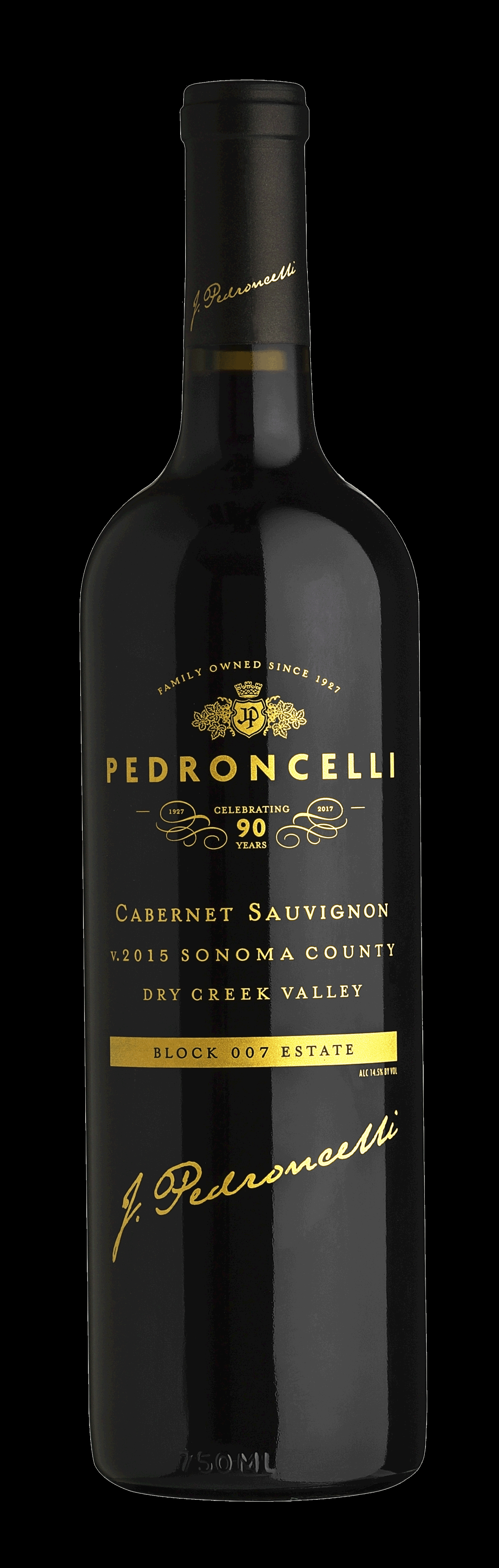 Pedroncelli - Cabernet Sauvignon - Block 007 Estate label