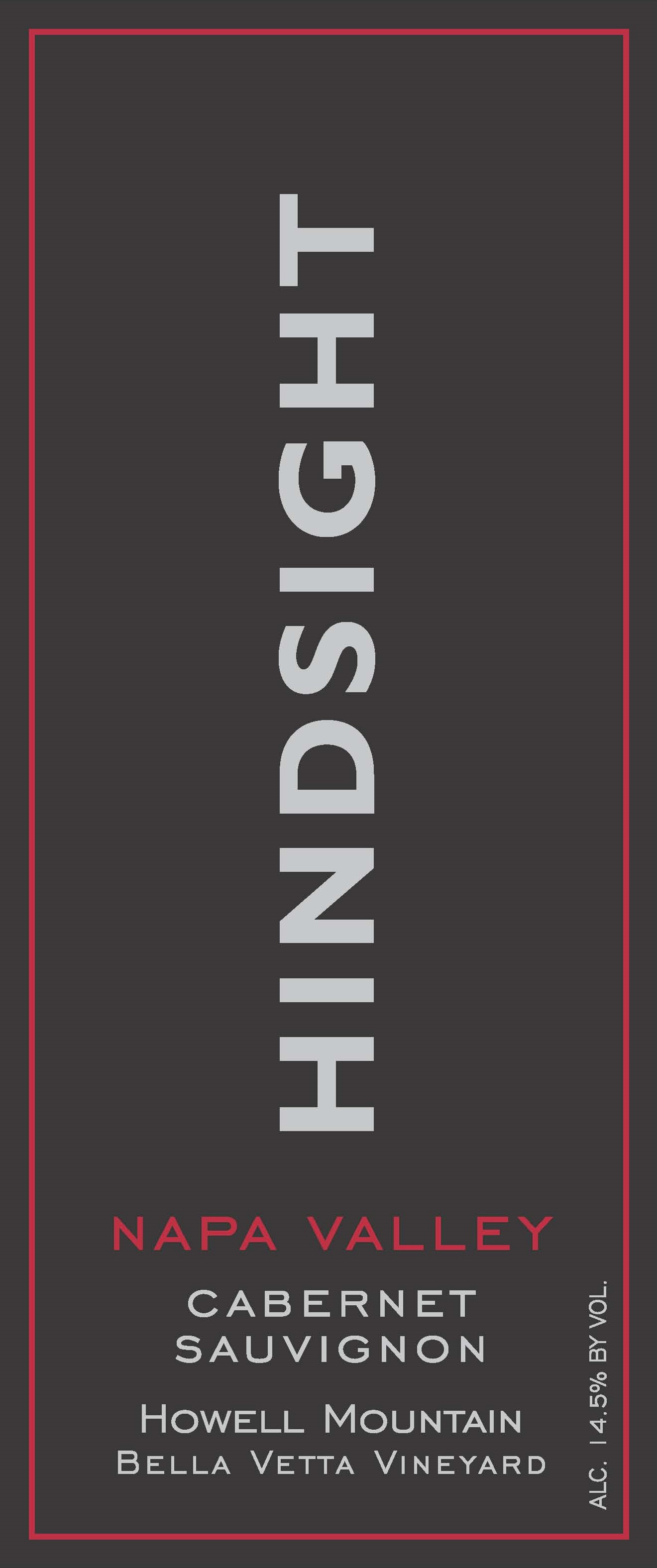 Hindsight - Howell Mountain - Cabernet Sauvignon label