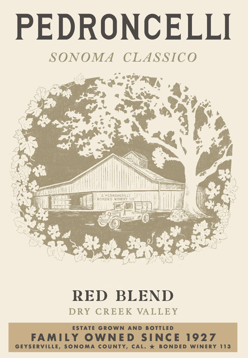 Pedroncelli - Sonoma Classico label