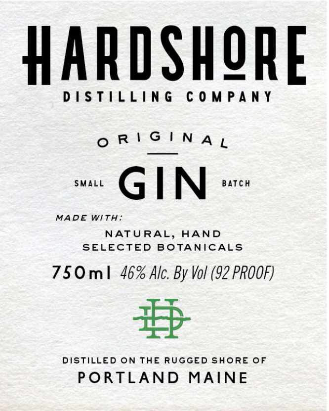 Hardshore Distilling Company - Original Gin label