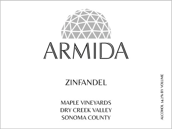 Armida - Zinfandel - Maple Vineyard Dry Creek label
