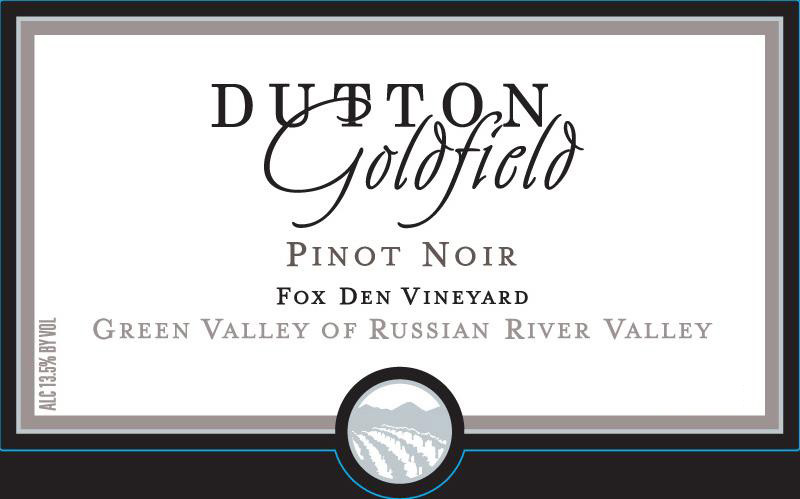 Dutton Goldfield - Pinot Noir - Fox Den Vineyard label