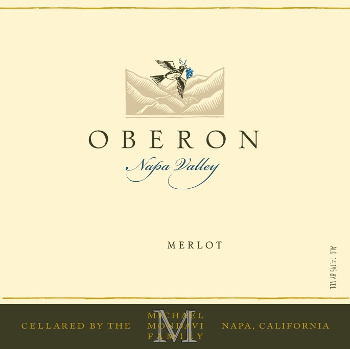 Oberon - Merlot label