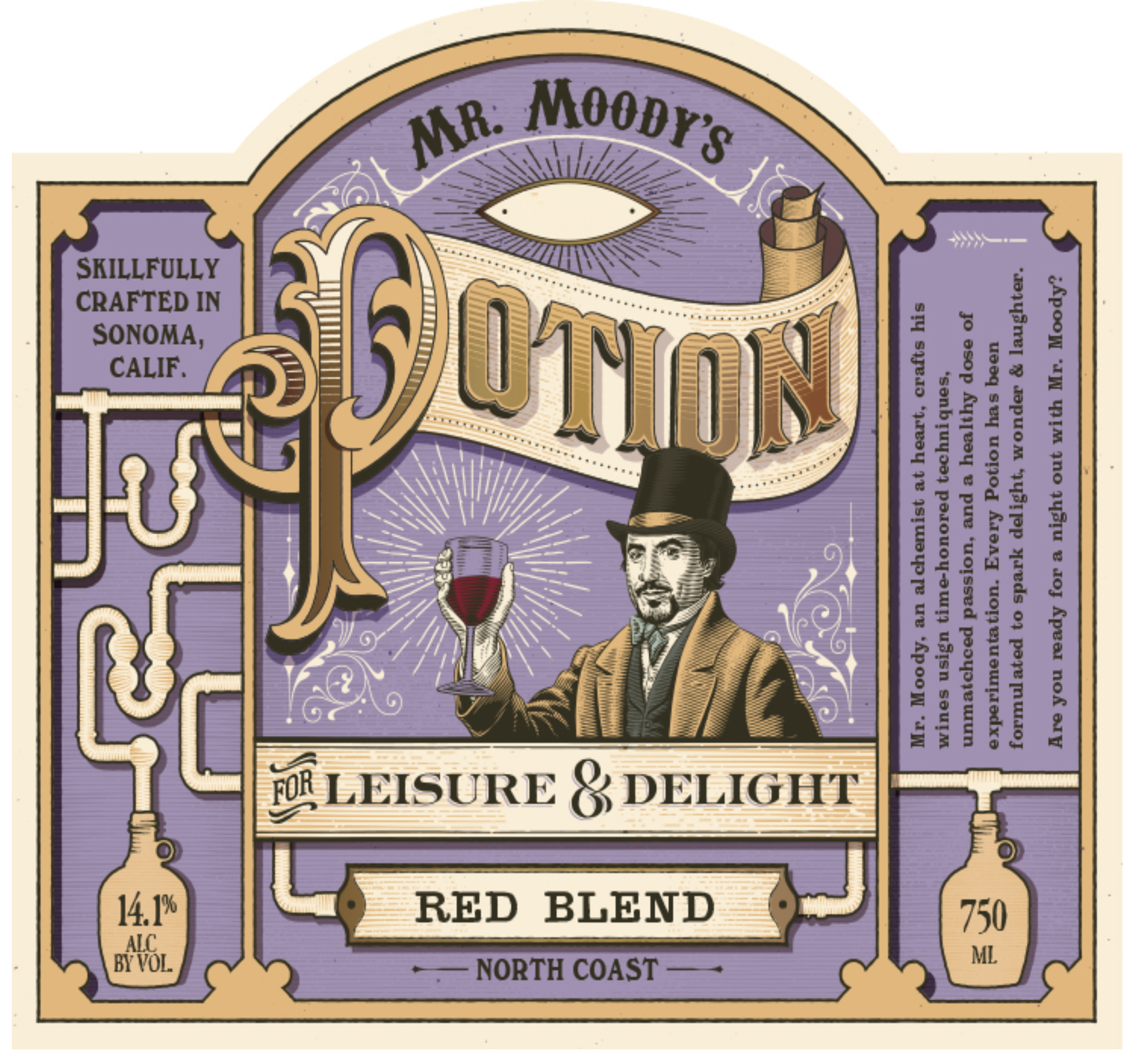 Mr. Moody's Potion - Red Blend label